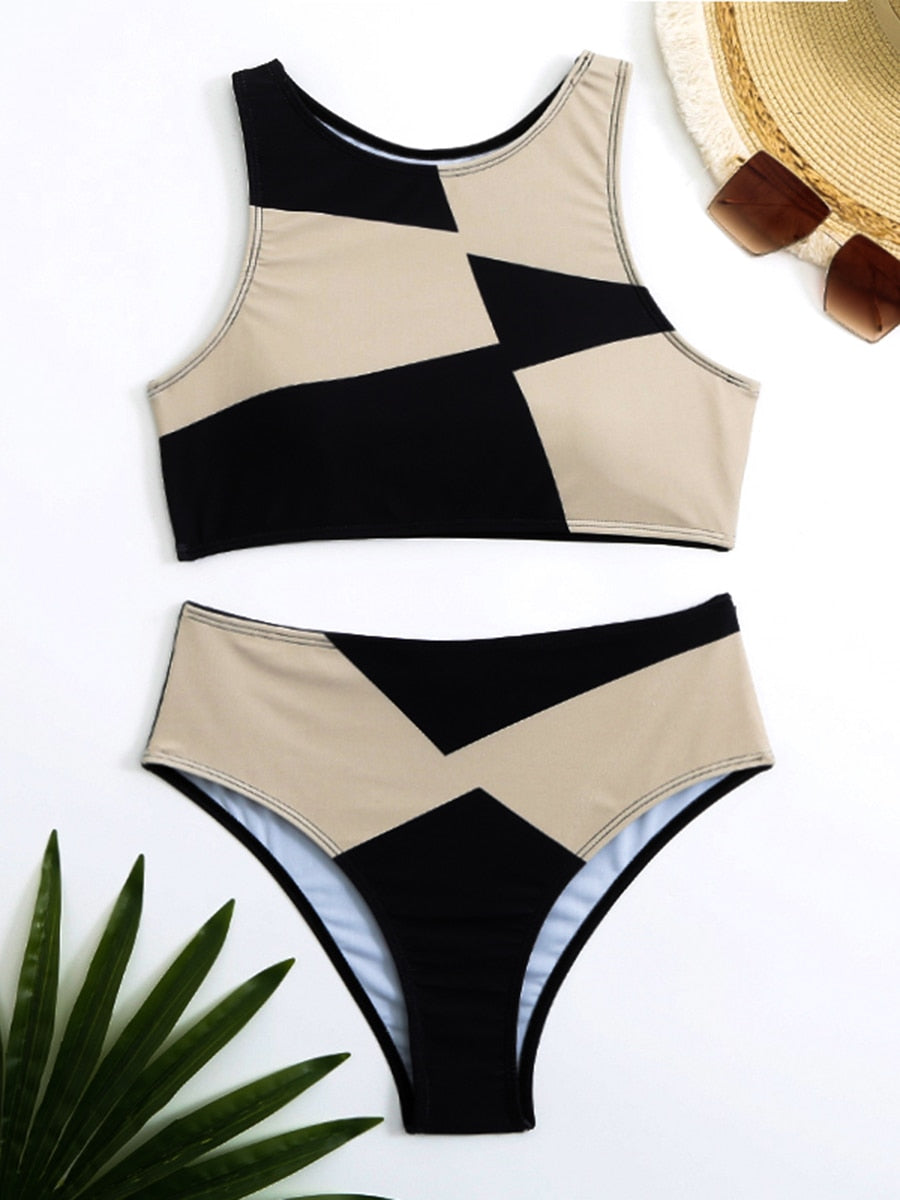 High Neck Bathing Suit - Shop now at BikiniCaye.com