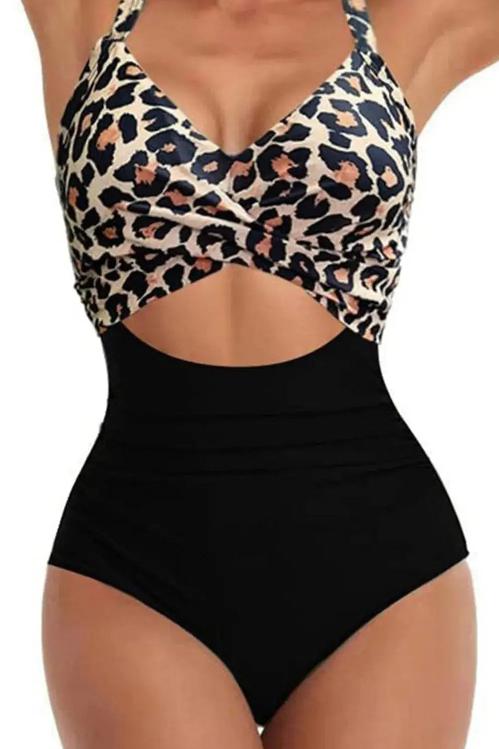 Tied Crisscross Cutout One-Piece Swimwear-Bikinicaye
