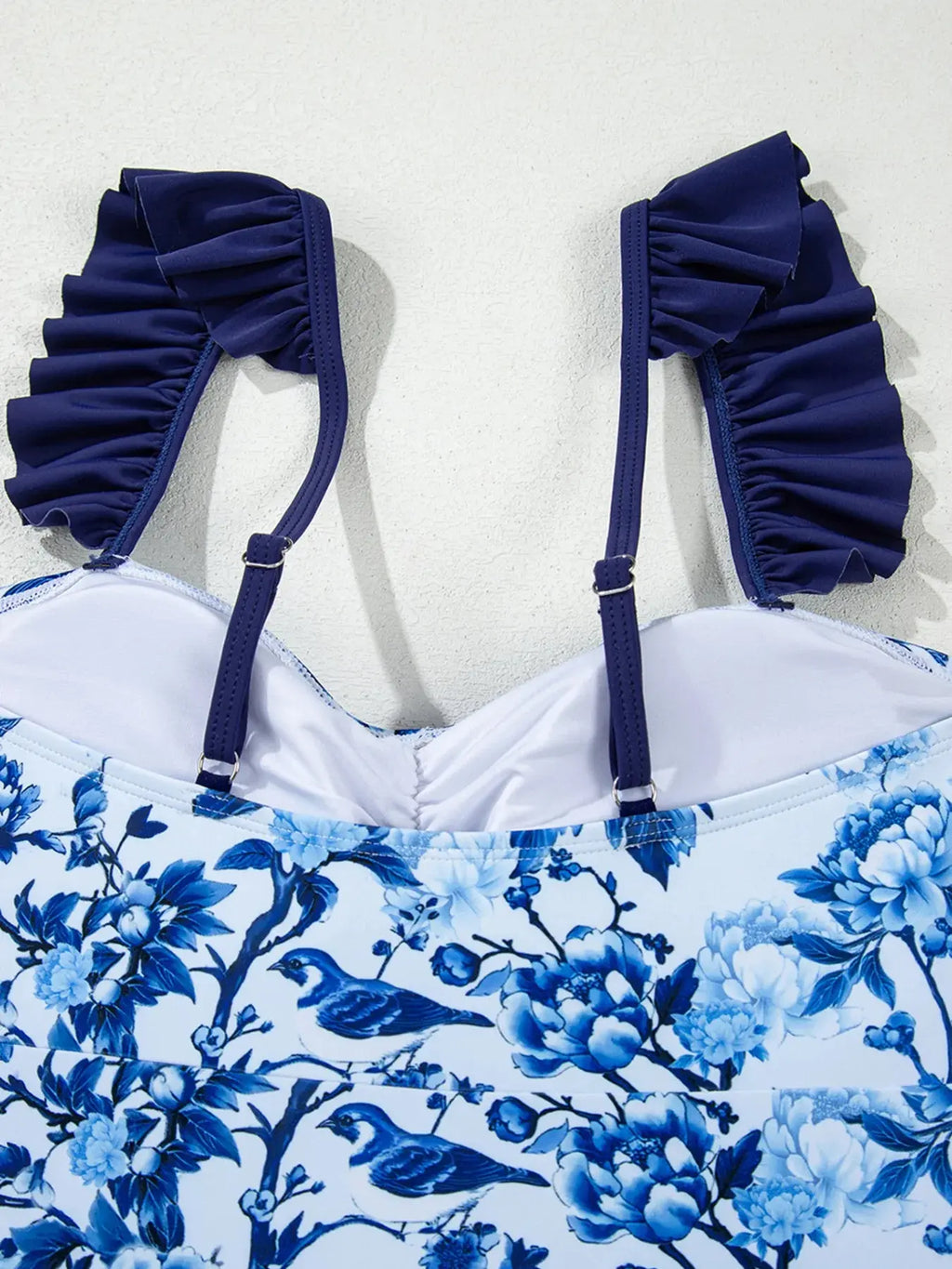 Cutout Ruffled Spaghetti Strap One-Piece Swimwear-Bikinicaye