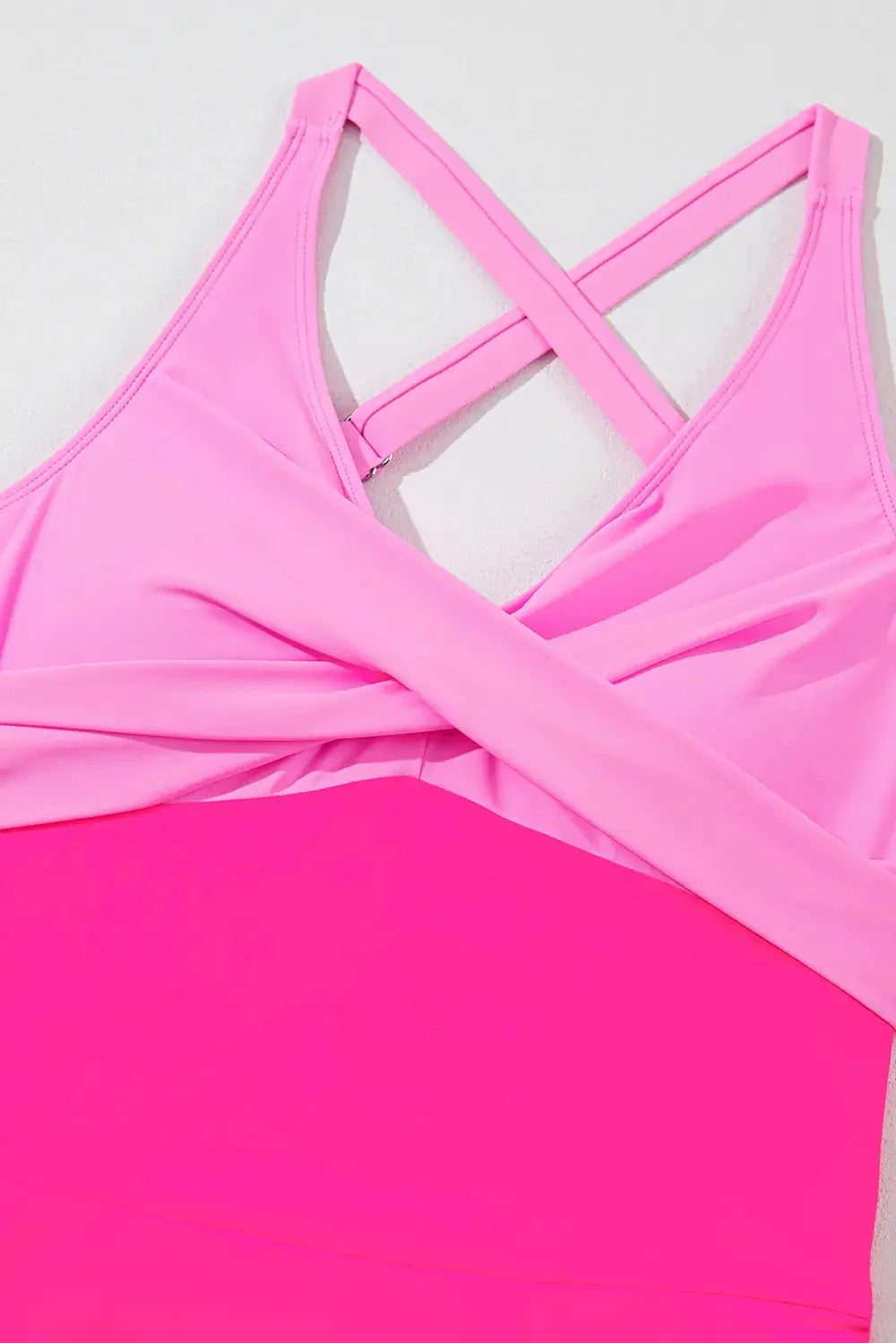 Crisscross V-Neck One-Piece Swimwear-Bikinicaye