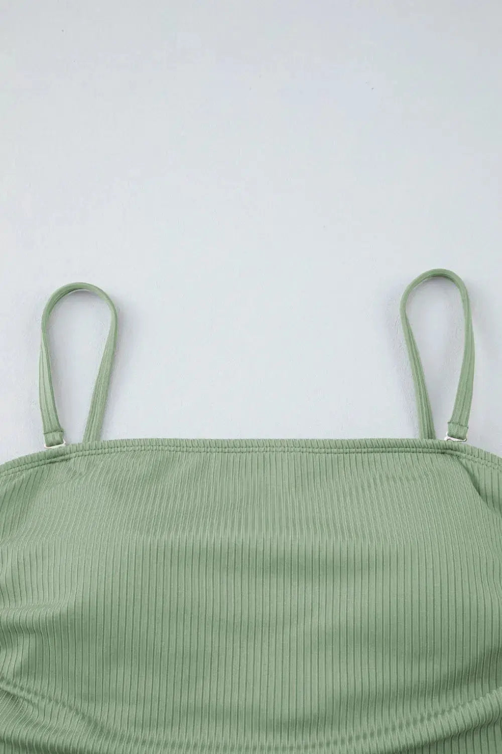 Ribbed Drawstring Sides Cutout One Piece Swimsuit-Bikinicaye