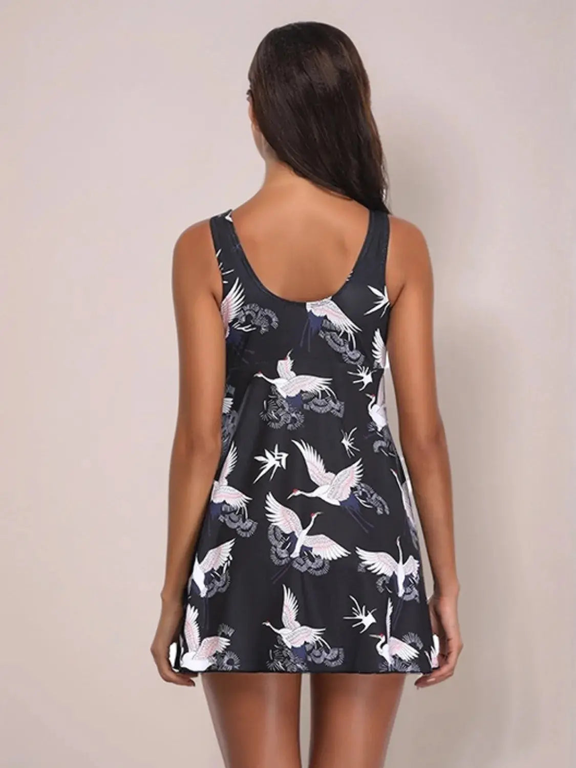 Full Size Printed Slit Plunge One-Piece Swimwear Plus Size-Bikinicaye