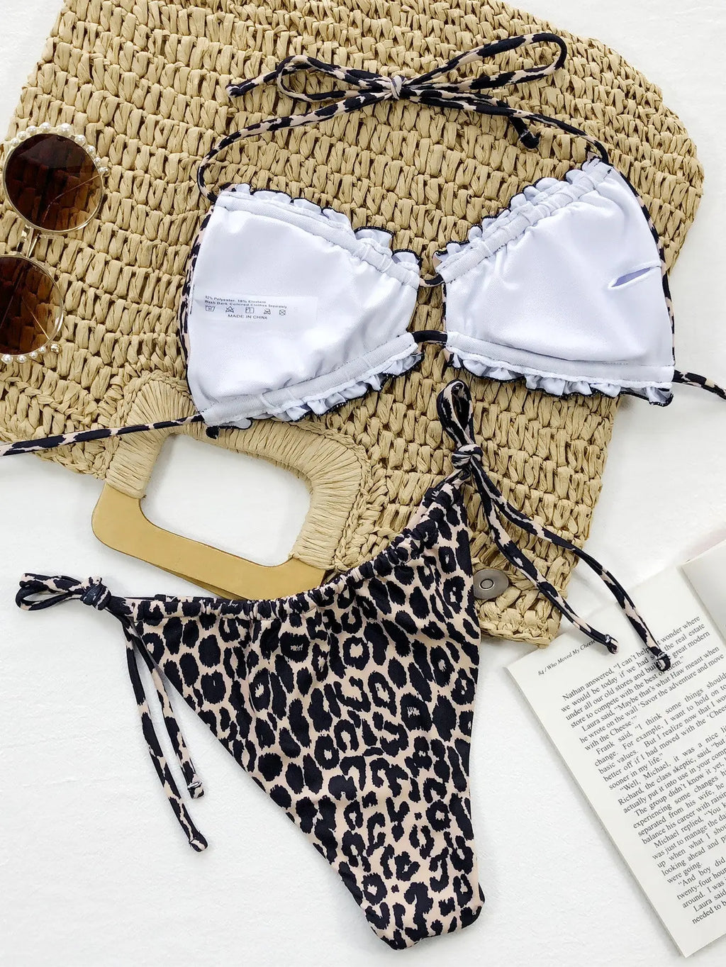 Frill Trill Halter Neck Bikini Set-Bikinicaye