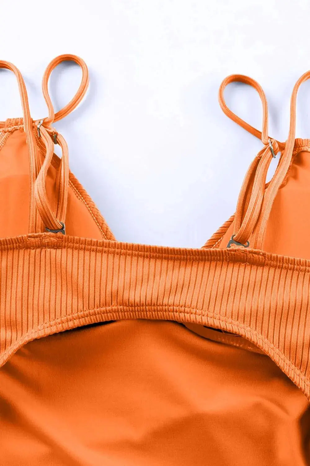 Drawstring Plunge One-Piece Swimwear-Bikinicaye