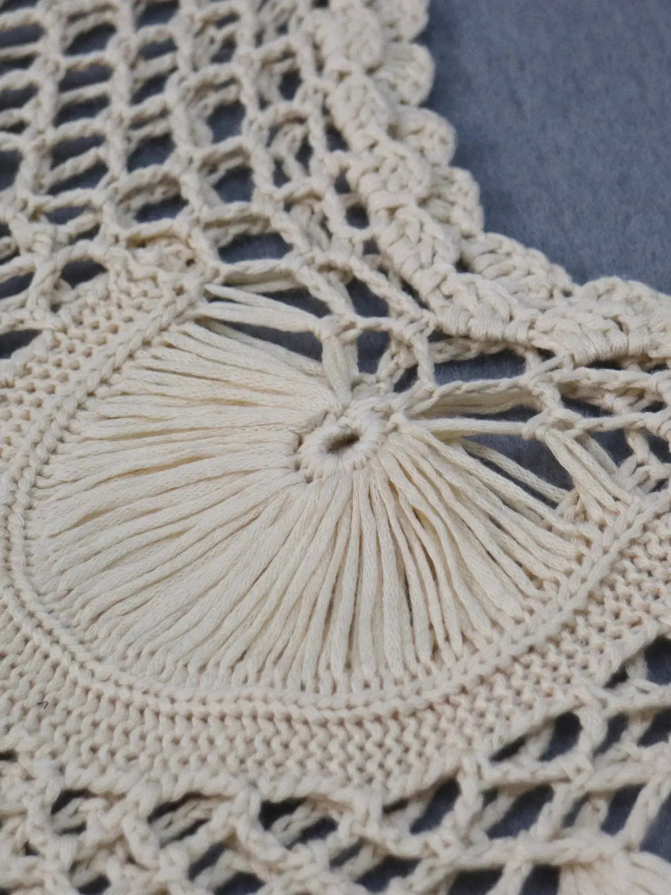 Crochet Fringe Beach Cover Up-Bikinicaye