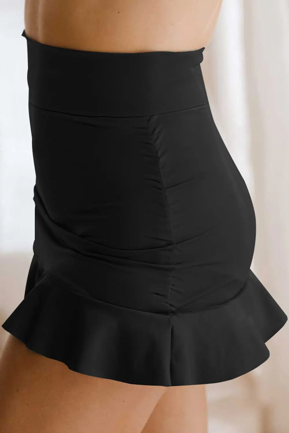 Ruffle Hem Swim Skort-Bikinicaye