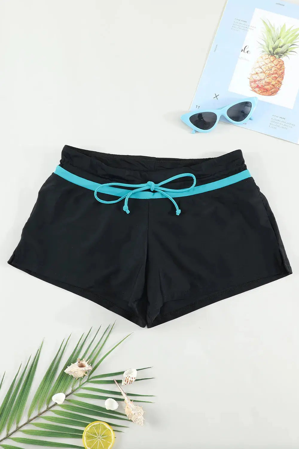 Full Size Drawstring Swim Shorts-Bikinicaye