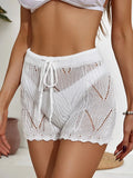 Drawstring Cutout Swim Shorts-Bikinicaye