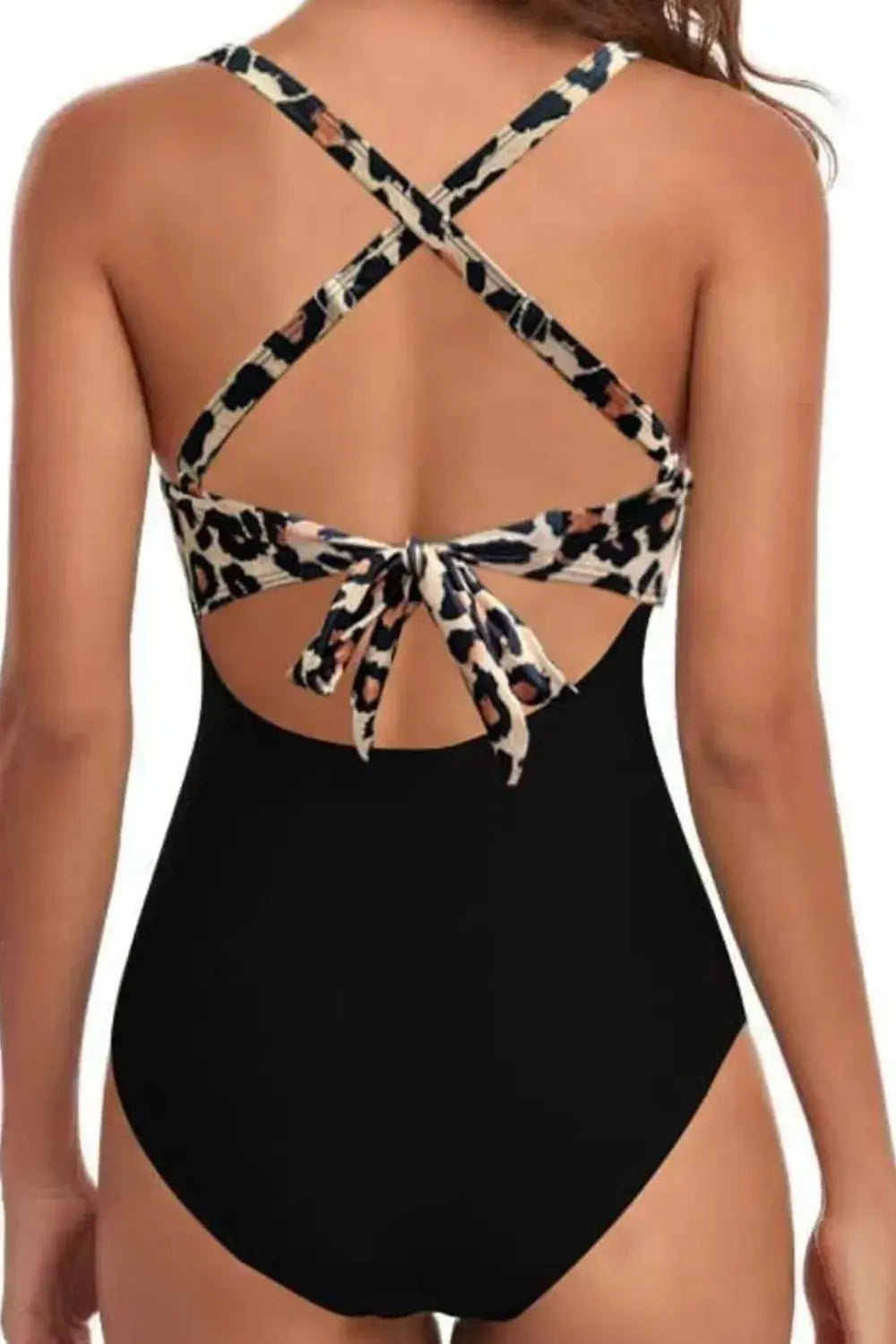 Tied Crisscross Cutout One-Piece Swimwear-Bikinicaye