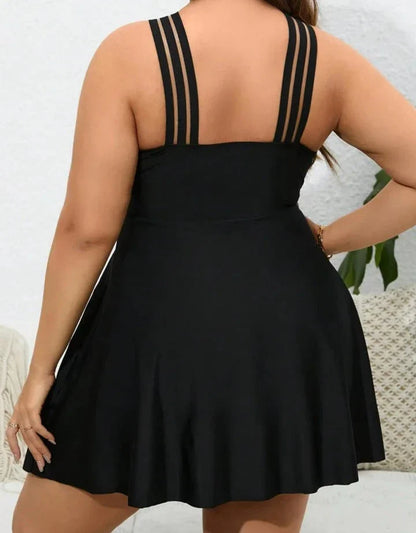 Large Strapped Black Dress - Shop now at BikiniCaye.com