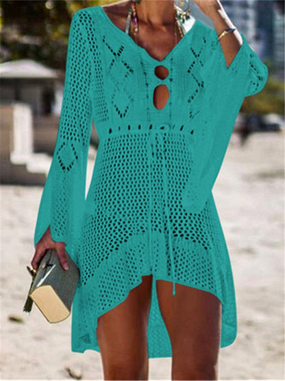 Crochet Tunic Beach Wrap - Shop now at BikiniCaye.com