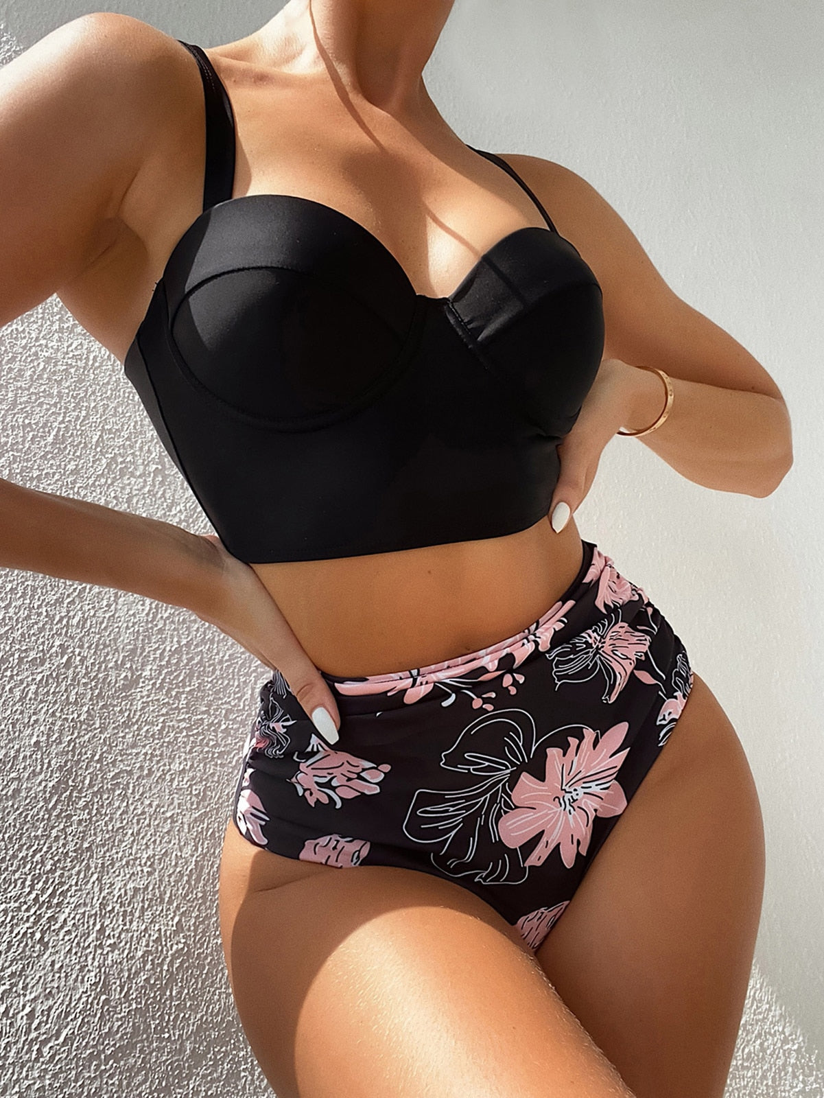 Push Up High Waist Bathing Suit - Shop now at BikiniCaye.com