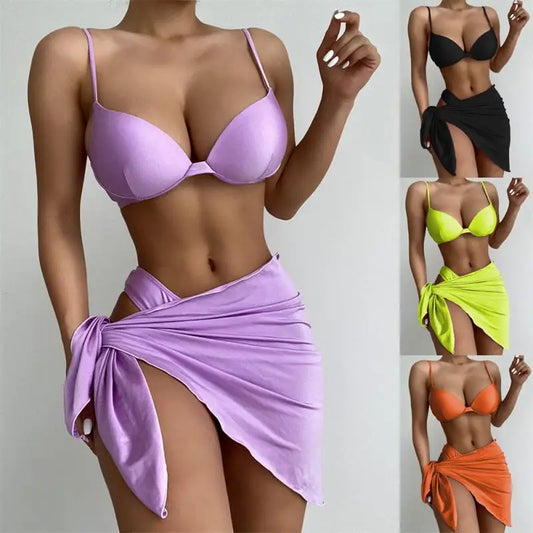 3 Piece Brazilian Bikini Set - Shop now at BikiniCaye.com