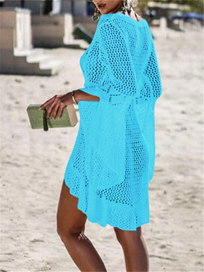 Crochet Tunic Beach Wrap - Shop now at BikiniCaye.com