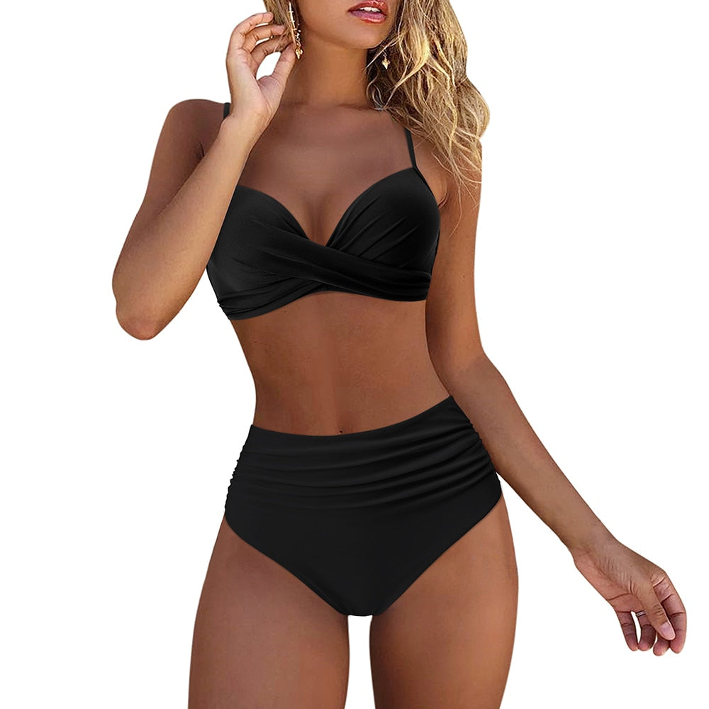 High Waist Push Up Bikini - Shop now at BikiniCaye.com