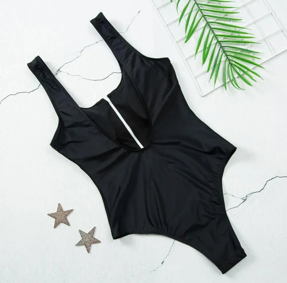 Shoulder Bow Push Up One-Piece Swimsuit - Shop now at BikiniCaye.com