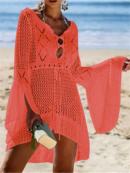 Crochet Tunic Beach Wrap - Shop now at BikiniCaye.com