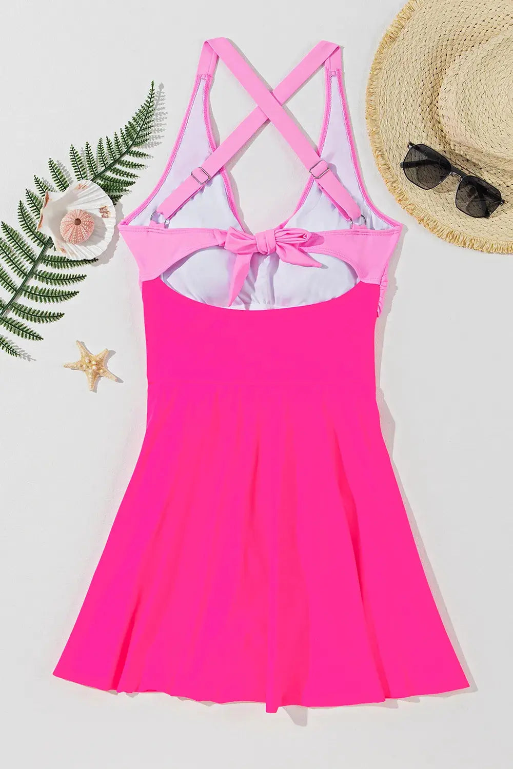 Crisscross V-Neck One-Piece Swimwear-Bikinicaye
