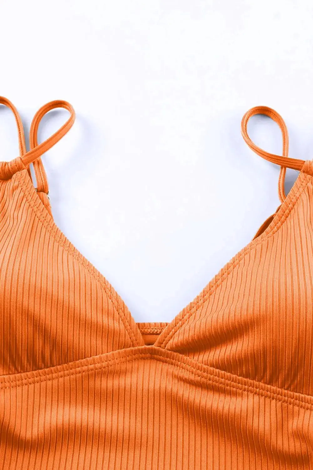 Drawstring Plunge One-Piece Swimwear-Bikinicaye