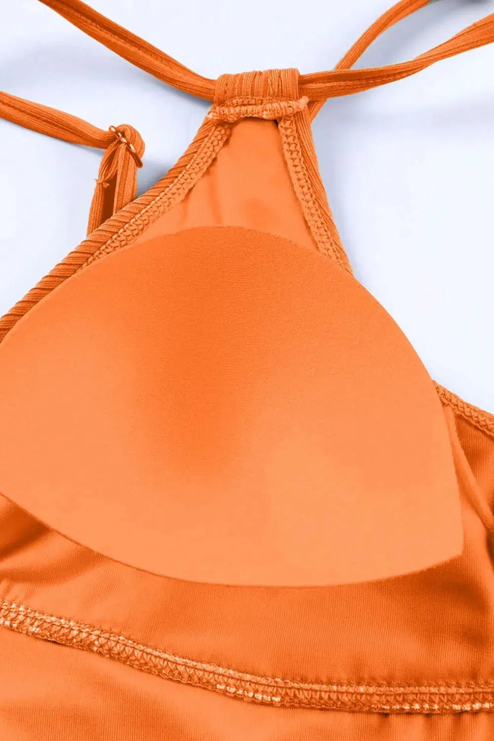 Drawstring Plunge One-Piece Swimwear-Bikinicaye