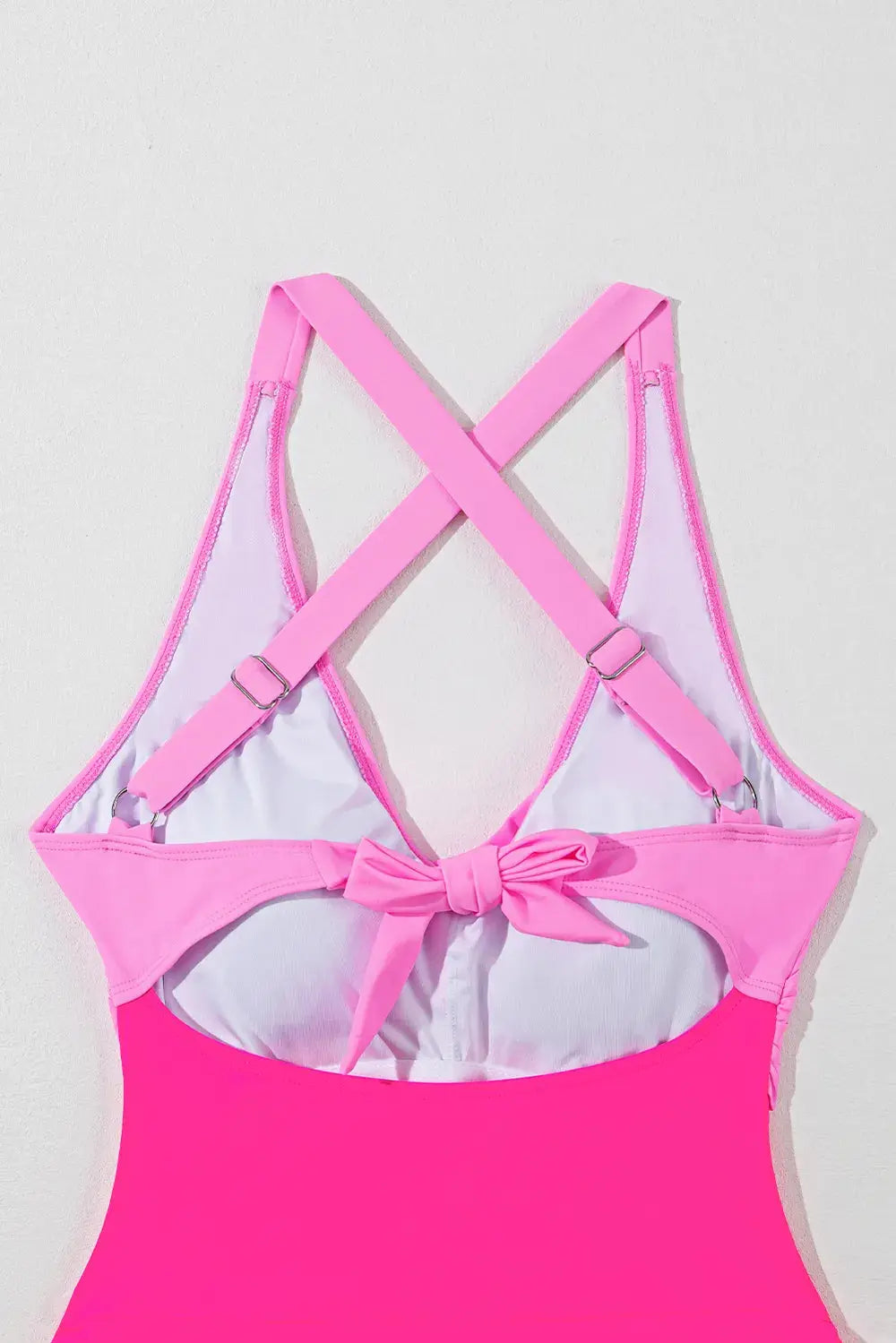 Crisscross V-Neck One-Piece Swimwear-Bikinicaye