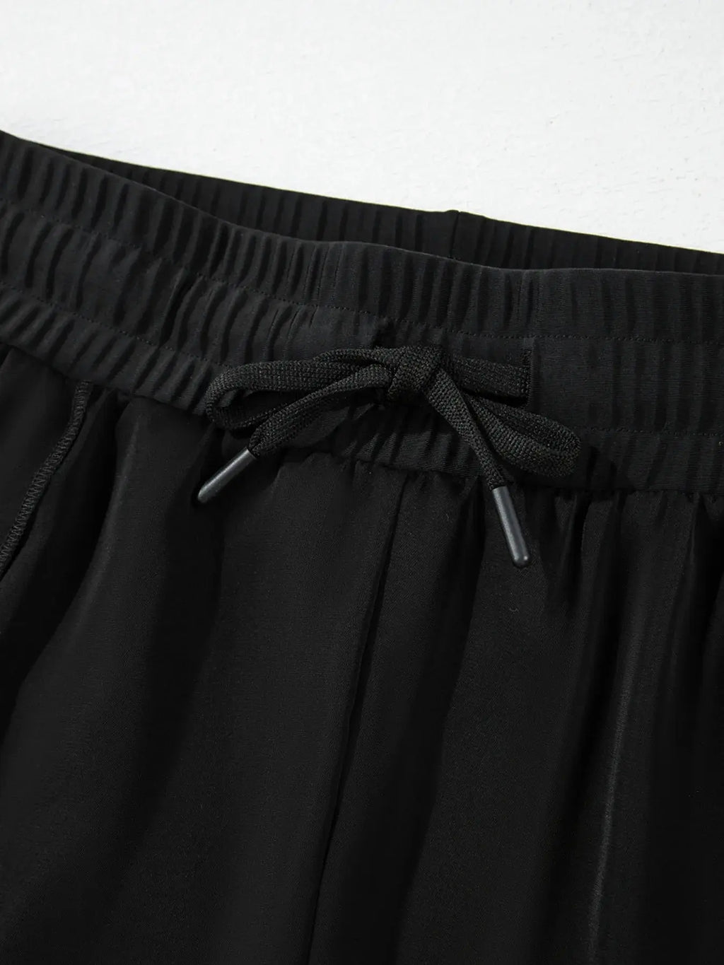 High Waisted Drawstring Swim Shorts-Bikinicaye