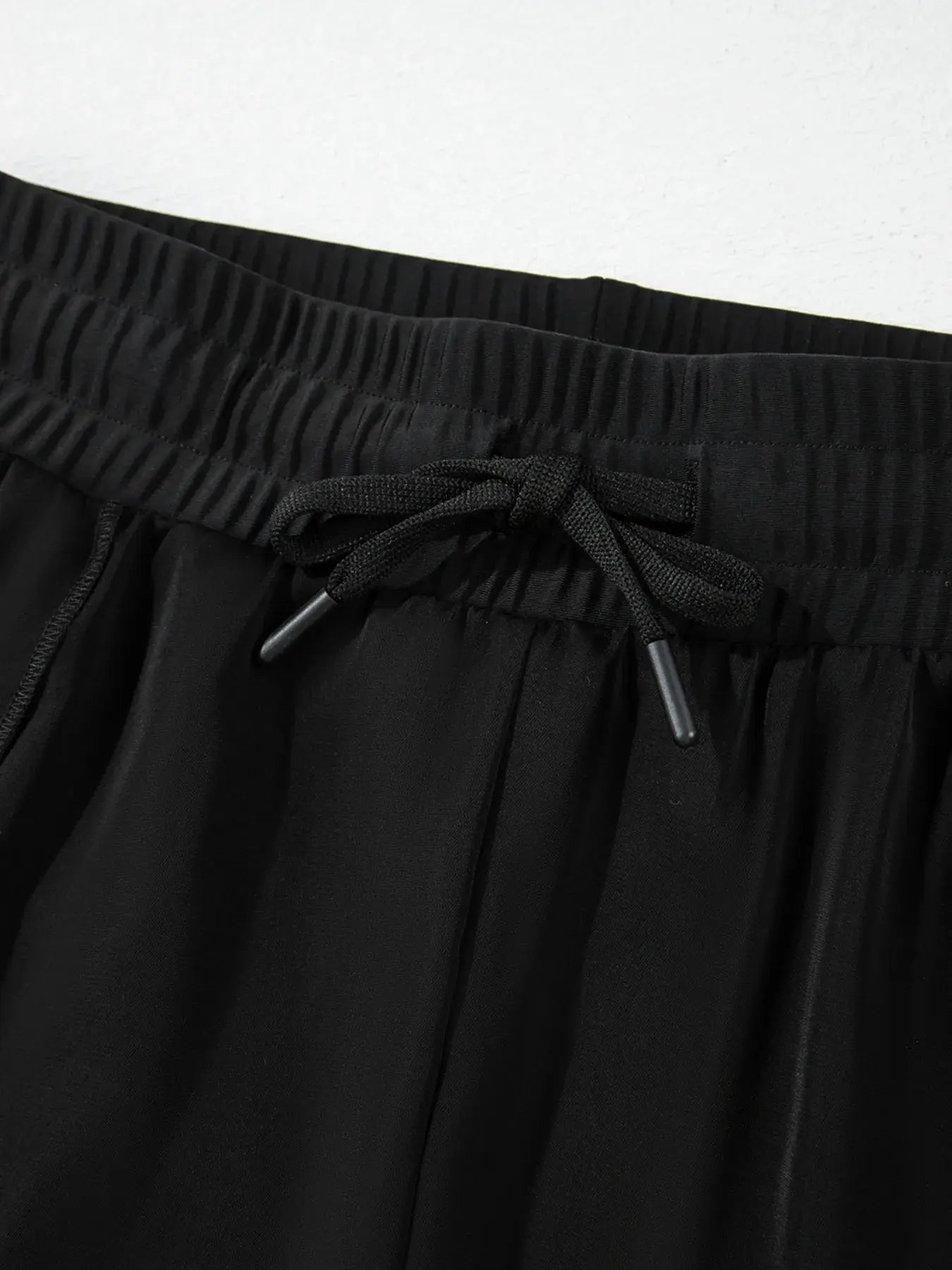 High Waisted Drawstring Swim Shorts-Bikinicaye